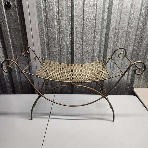 Vintage gold vanity - vanity, stool