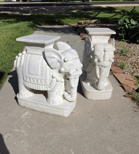 Vintage garden elephants - garden, stool