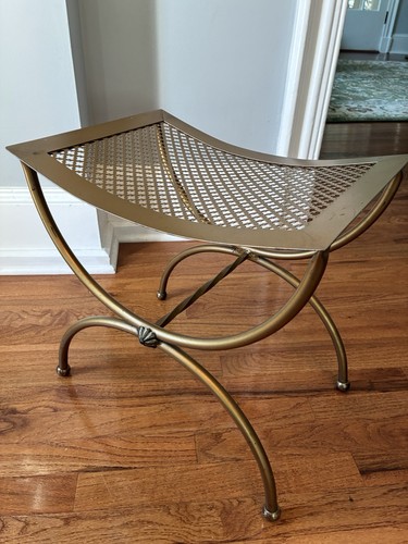 Vintage metal gold - vintage, stool